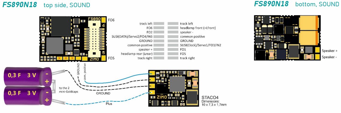 Zimo FS890 Sound Decoder